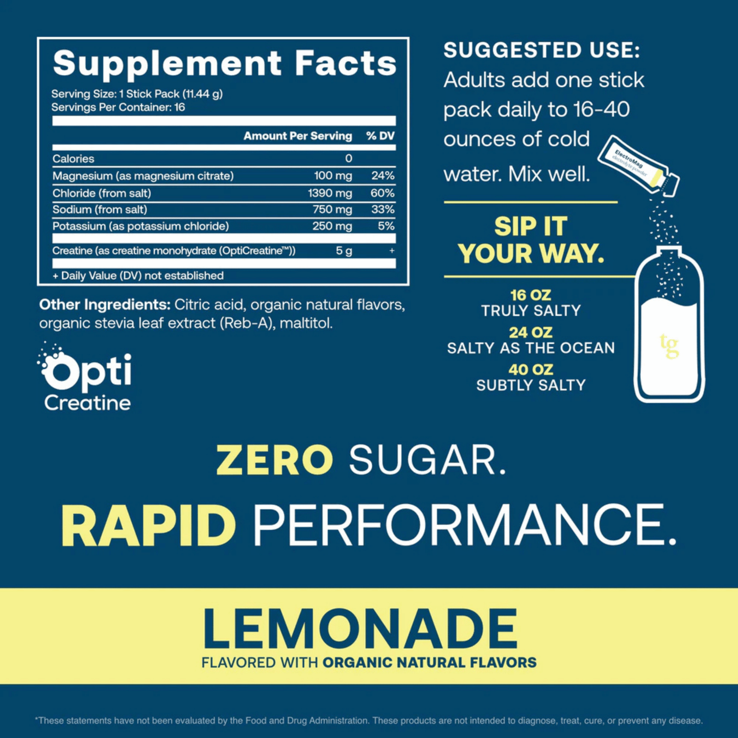 Alternate image of True Grace Lemonade ElectroMag + Creatine (16 count)