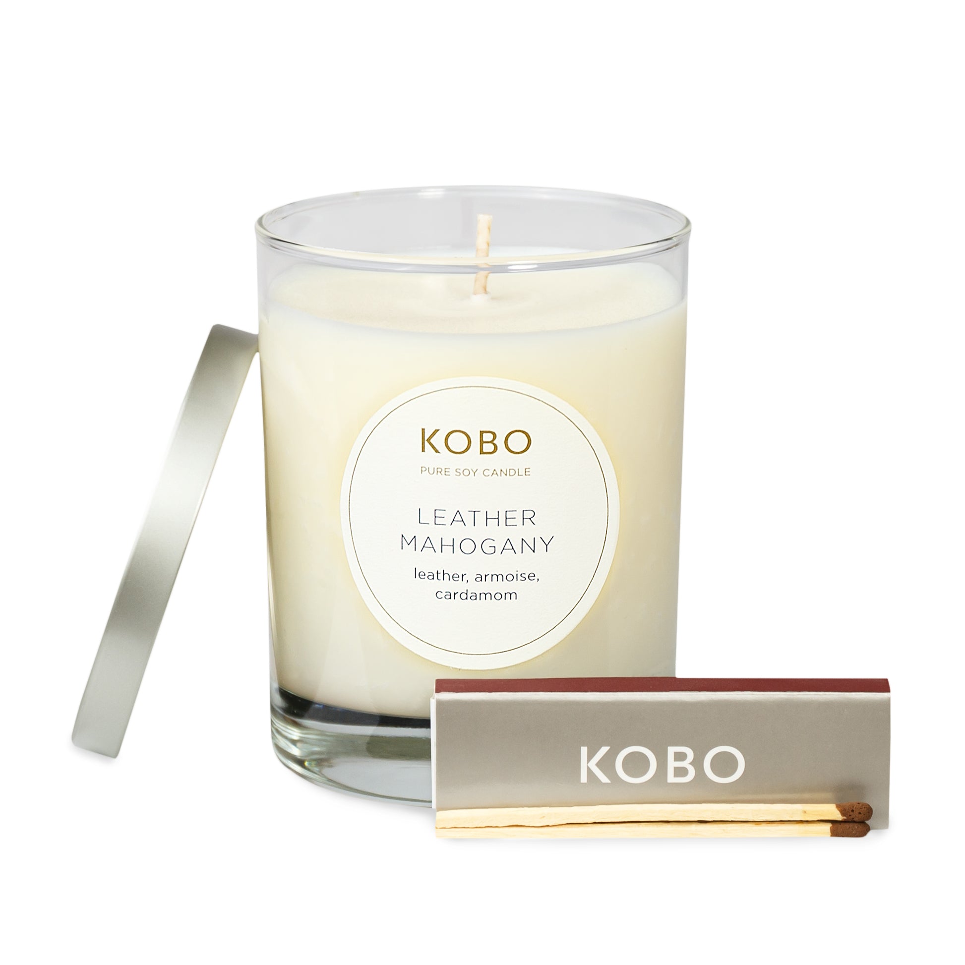 Alternate Image of Water Color Leather Mahogany Candle (11 oz)