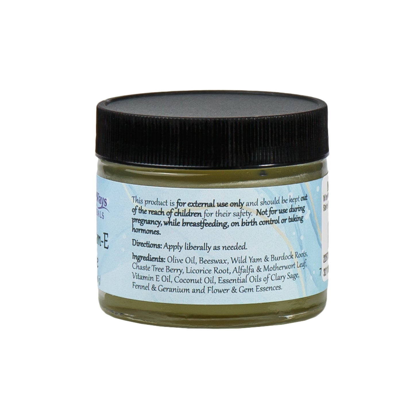 Alternate Image of Wild Yam-E Salve, glass jar with blue label and black lid