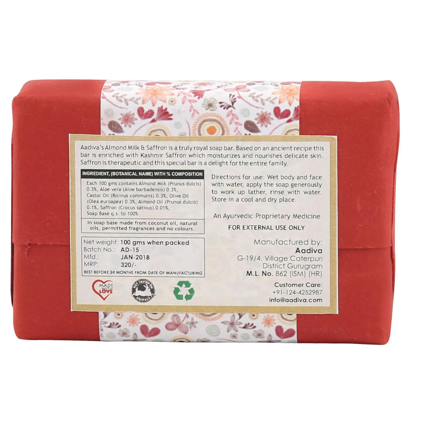 Alternate Image of Aadiva Almond Milk and Saffron Soap