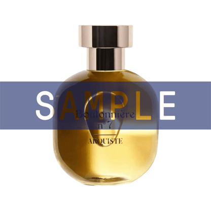 Primary Image of Sample - Boutonniere No.7 EDP, perfume bottle with gold cap with sample written over