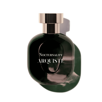 Primary Image of Nocturnality EDP, black perfume bottle with gold cap