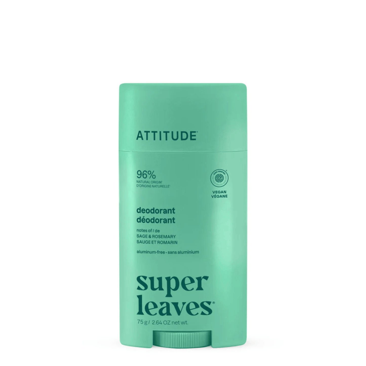 Primary image of Super Leaves Sage & Rosemary Deodorant, green deodorant stick