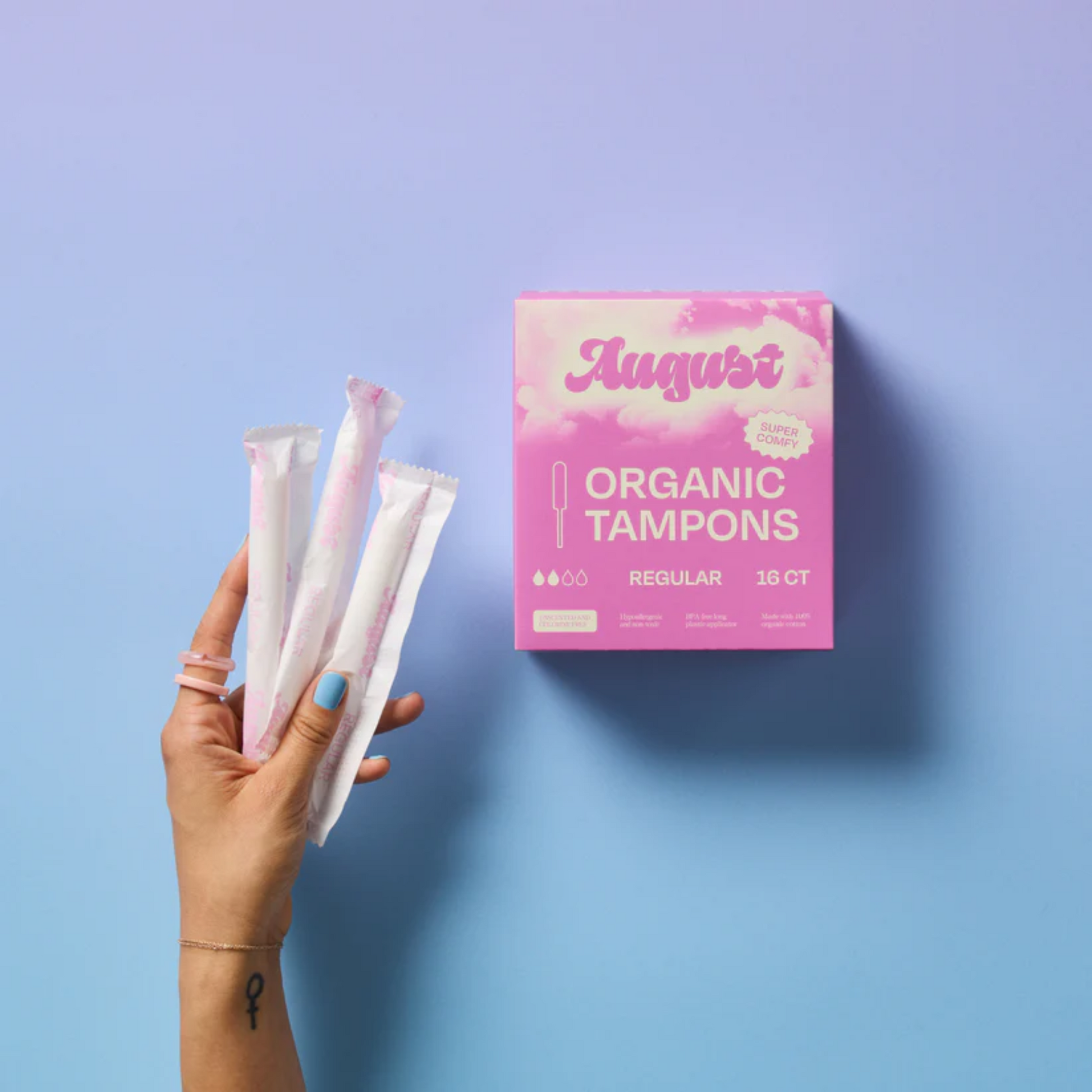 alternate image of august regular tampons