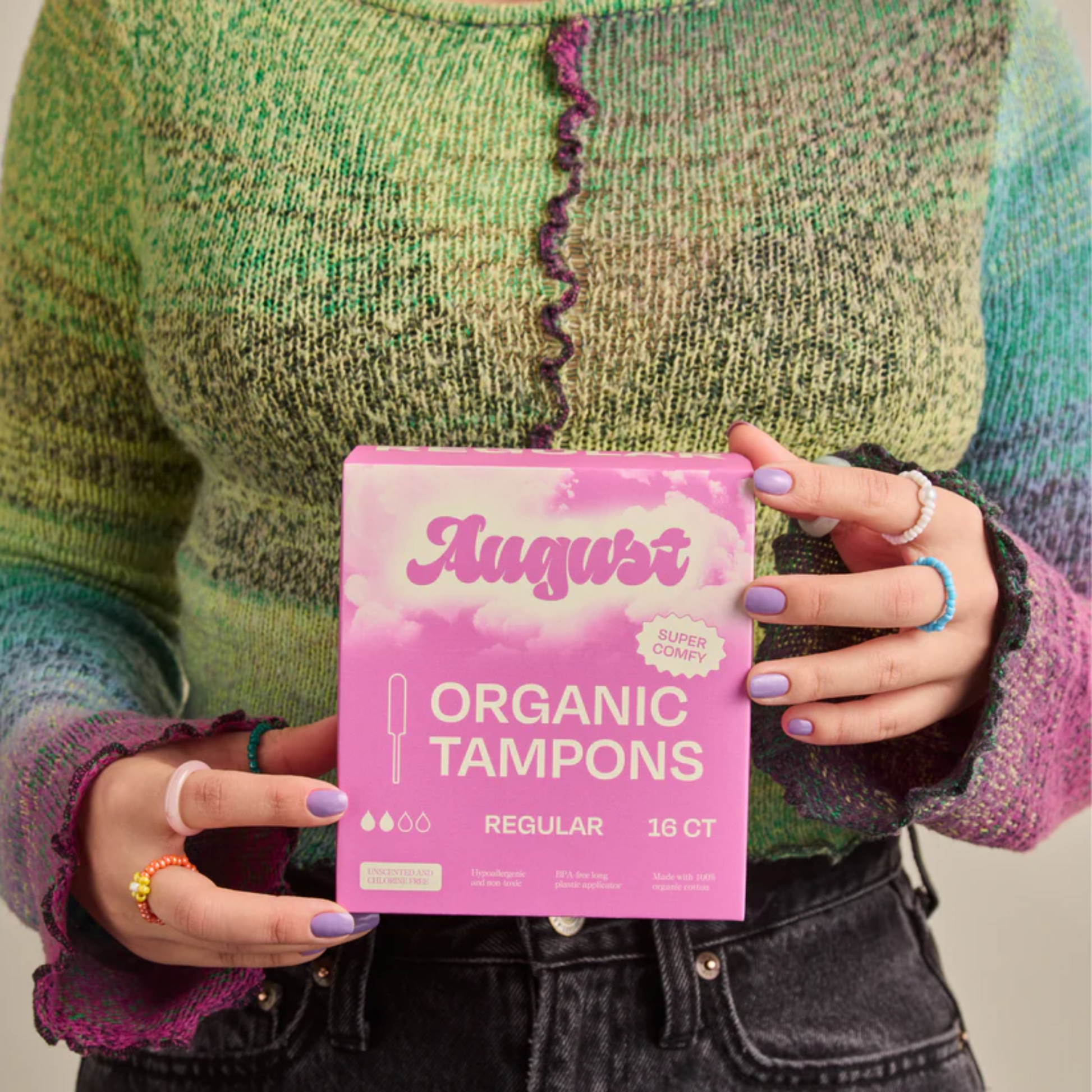alternate image of august regular tampons