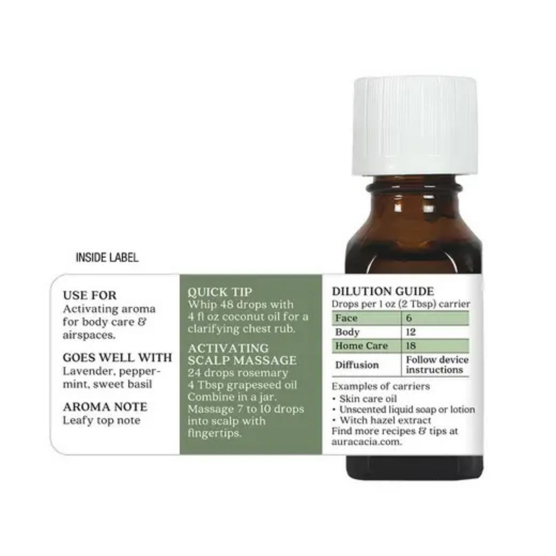 alternate image of aura cacia rosemary essential oil