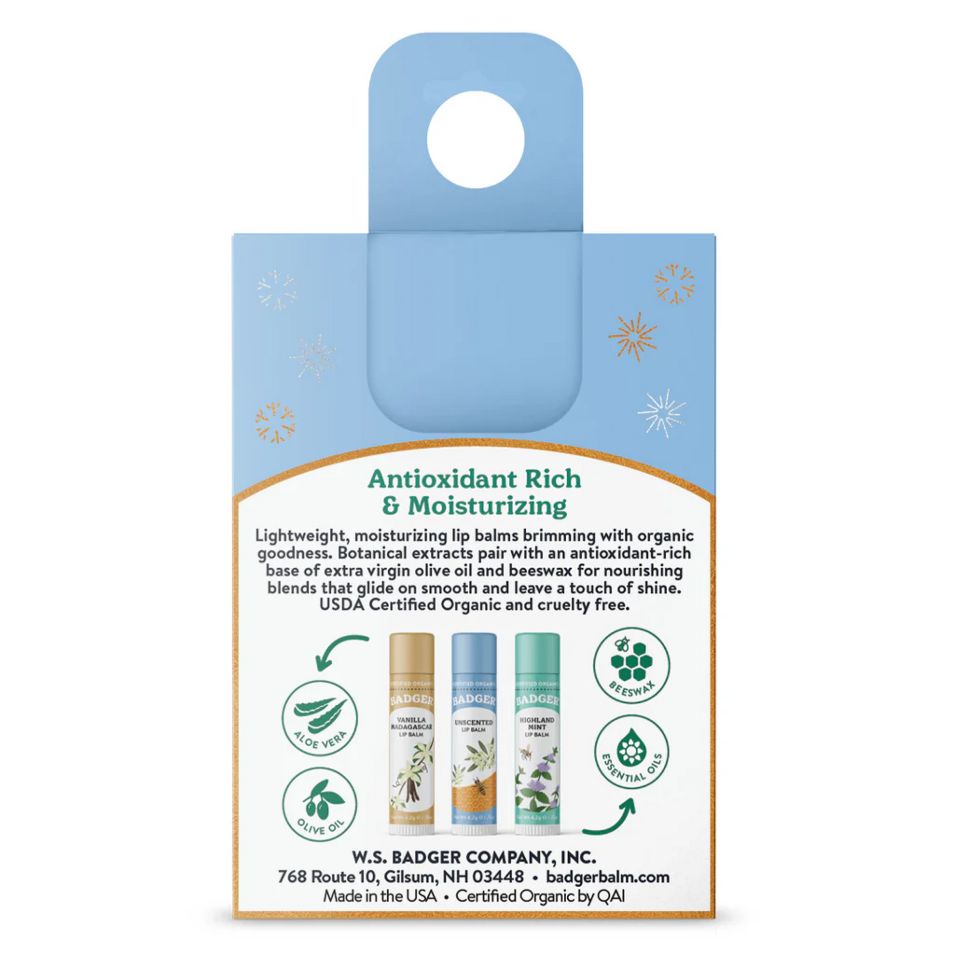 Secondary Image of Badger Holiday Blue Lip Balm Set