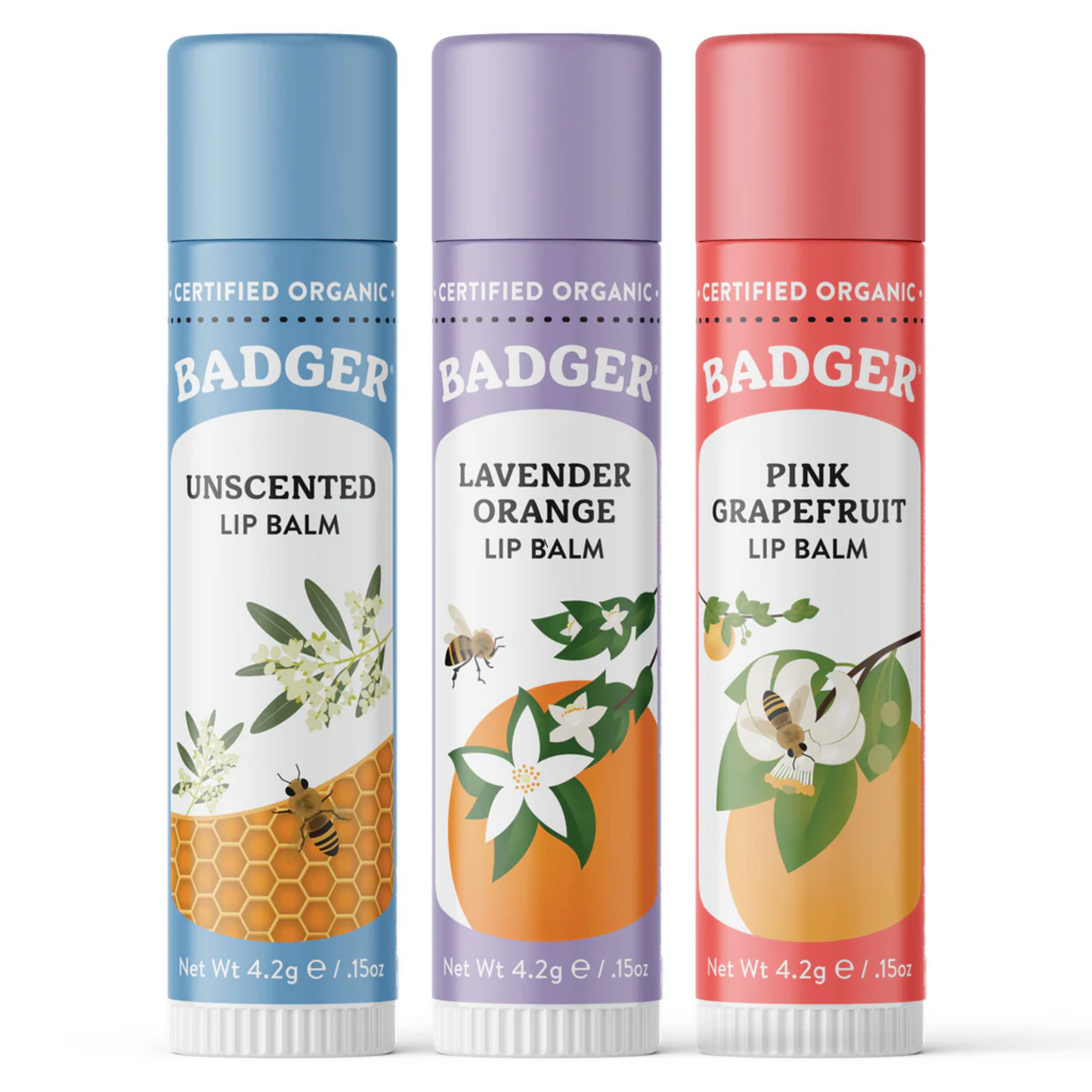 Badger Holiday Red Lip Balm Set (3 x 4.2 g ) #10088519