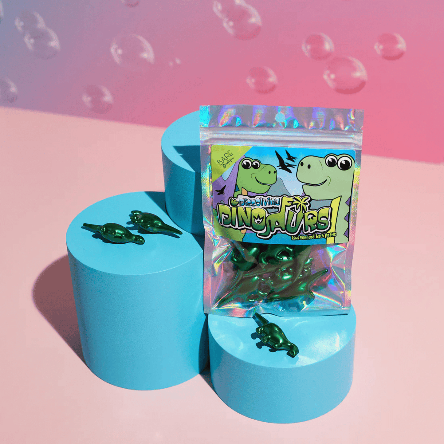 Alternate Image of Dissolving Dinosaurs Kiwi Bath Pearls