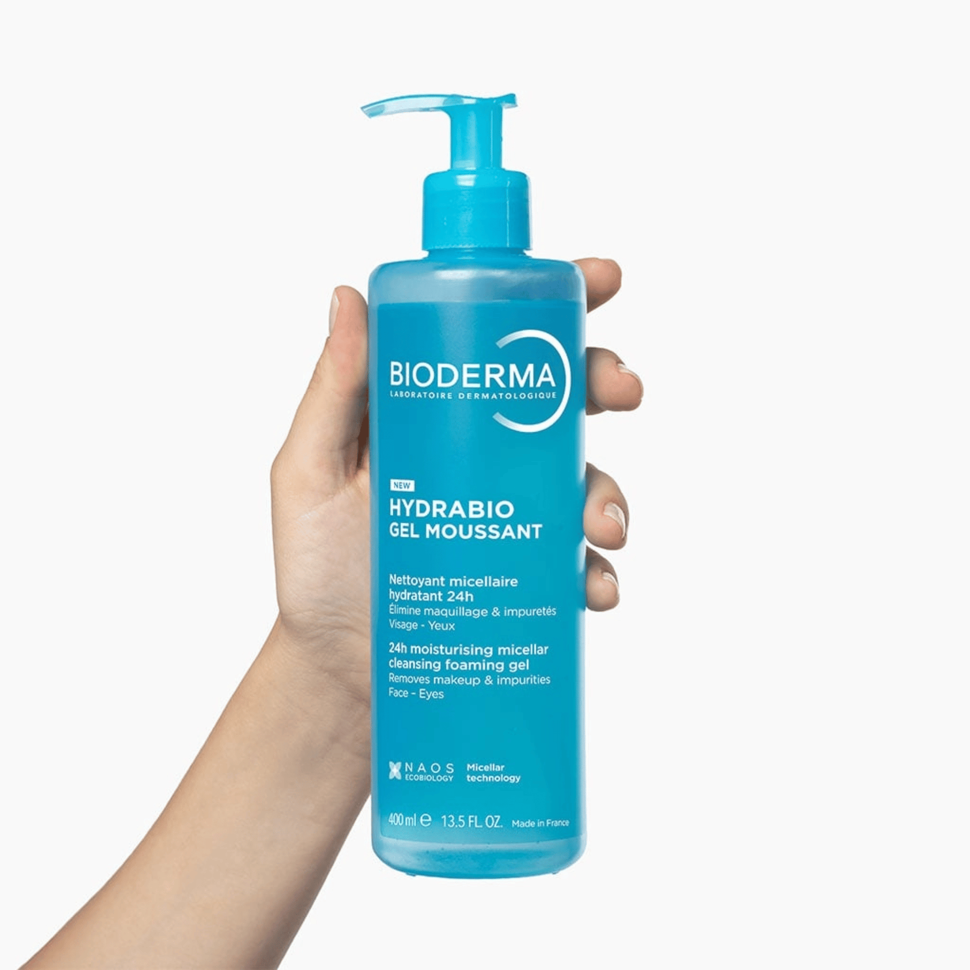 Alternate Image of Hydrabio Foaming Gel Cleanser, blue pump top cleanser bottle