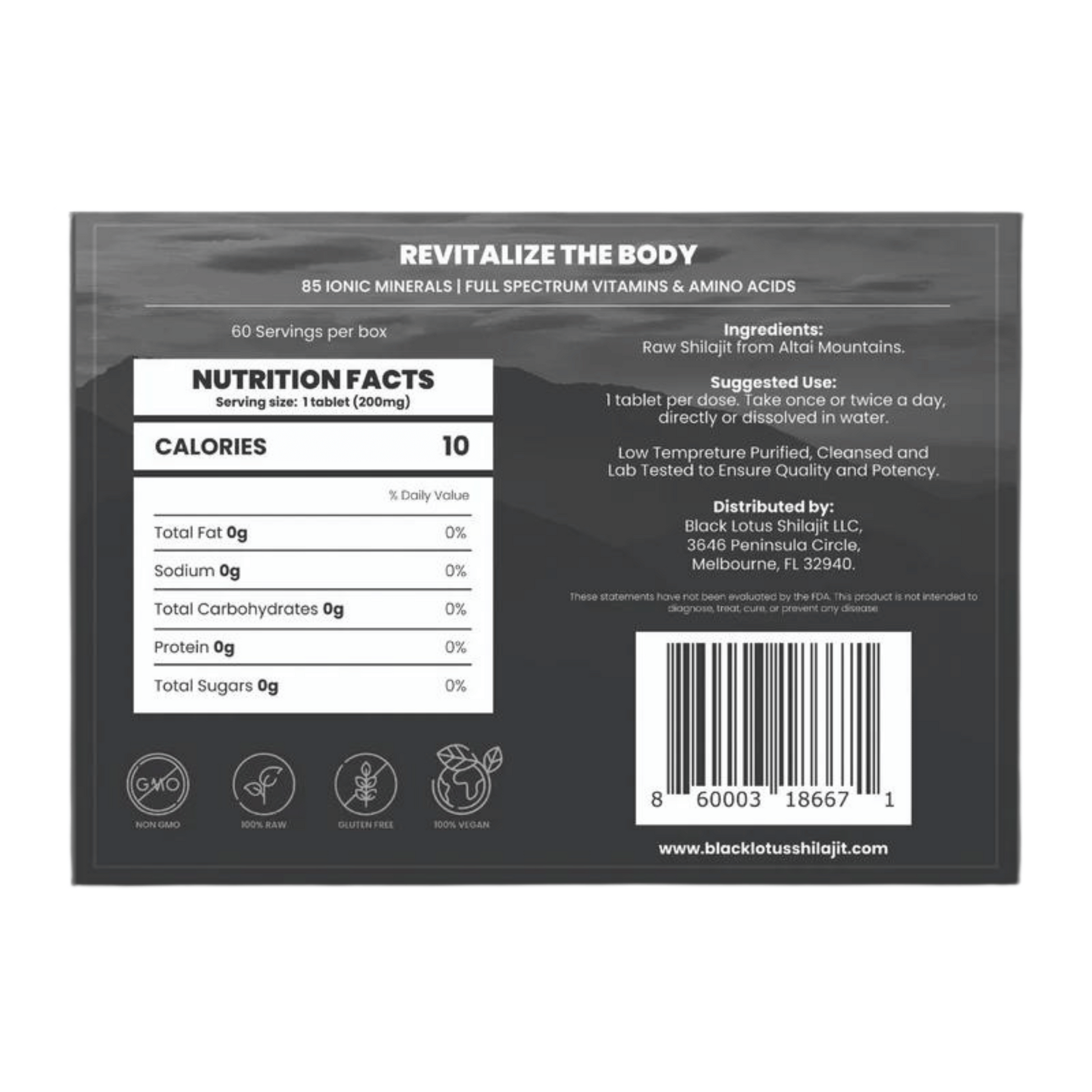 Alternate Image of Shilajit 200mg Tablets