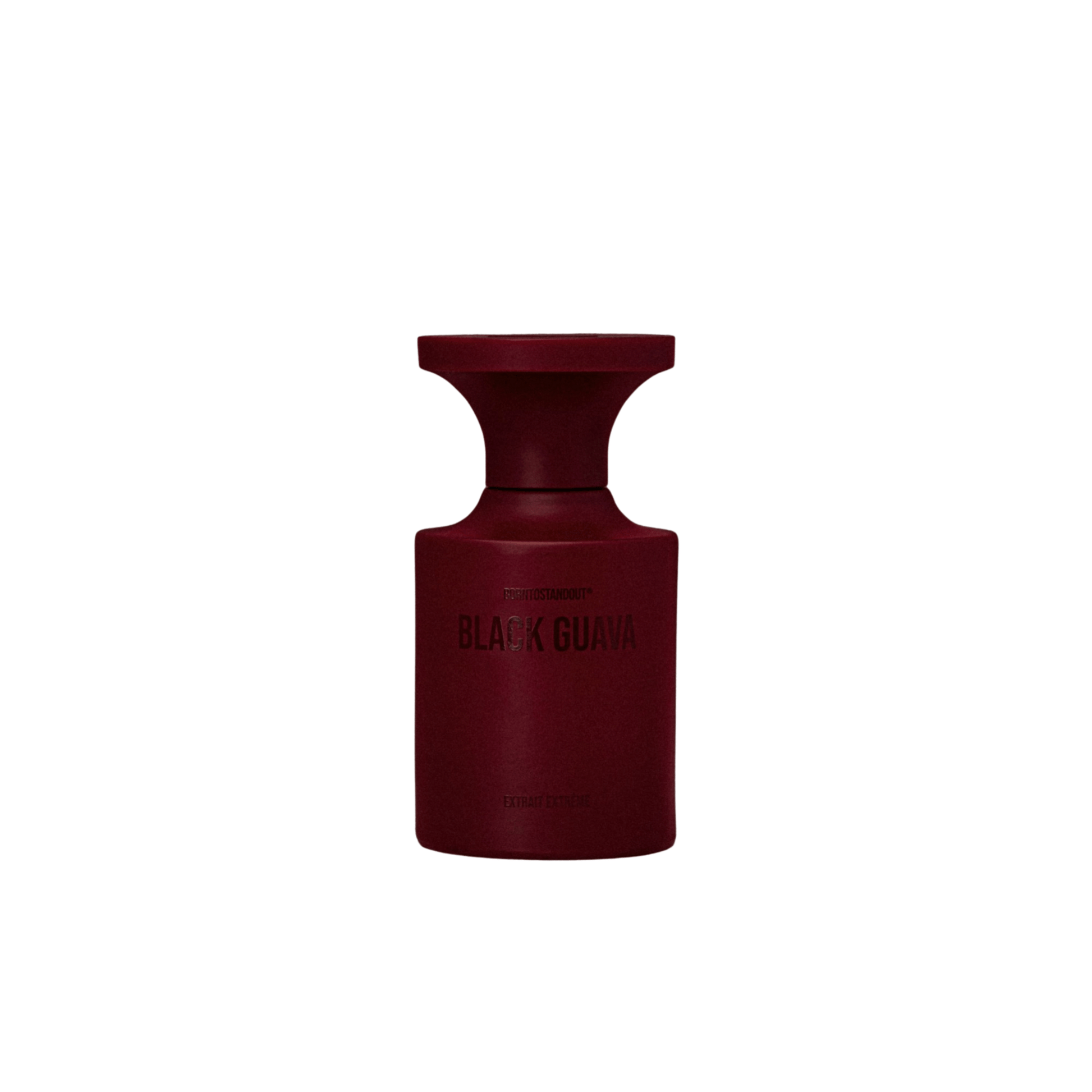 Primary Image of Black Guava Extrait Extreme, dark red perfume bottle