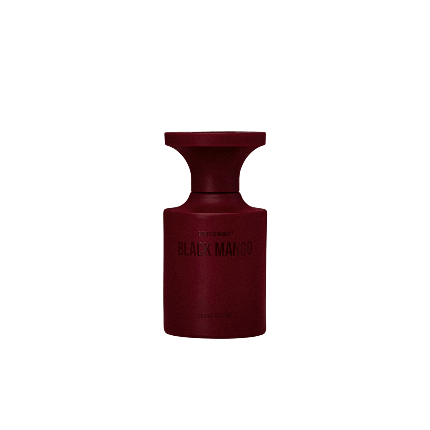 Primary Image of Black Mango Extrait Extreme, dark red perfume bottle