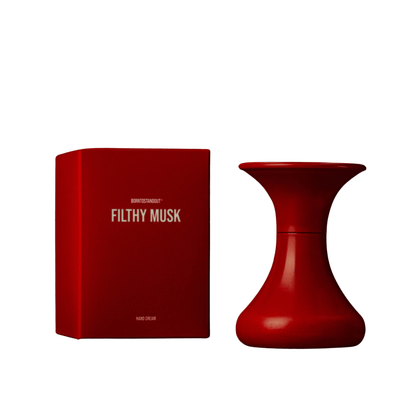 Primary Image of Filthy Musk Hand Cream, red hand cream bottle and box