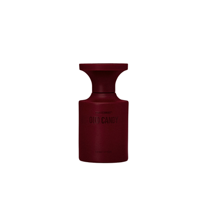 Primary Image of Oud Candy Extrait Extreme, dark red perfume bottle