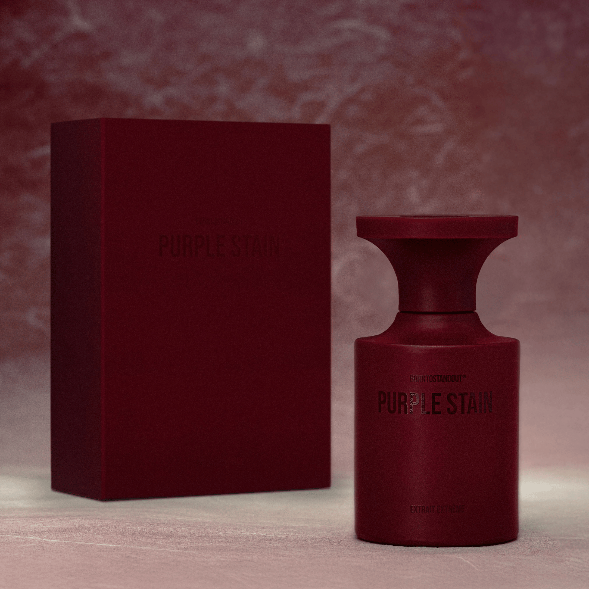 Alternate Image of Purple Stain Extrait Extreme, dark red perfume bottle with box