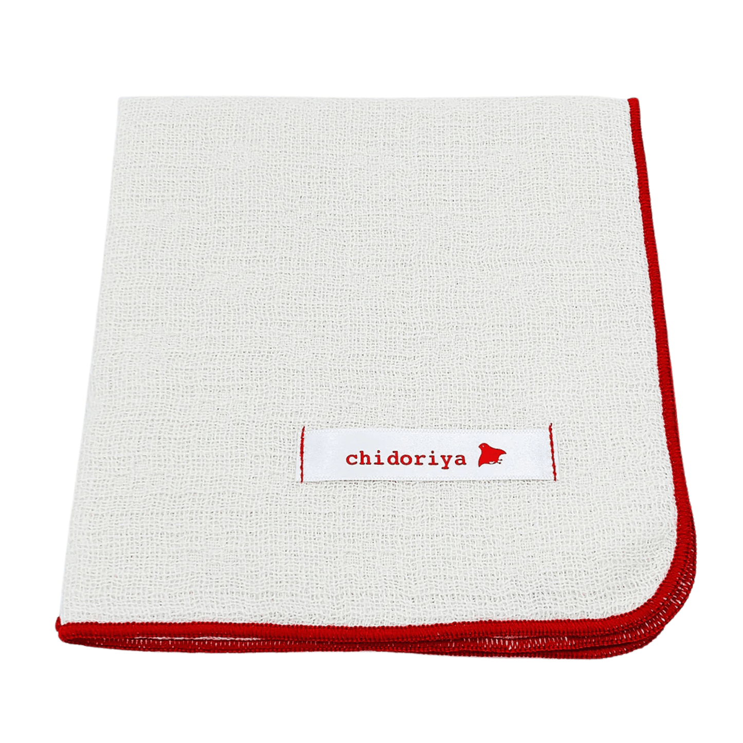 Primary Image of Three Layer Organic Cotton + Silk Cloth, beige cloth with red edge