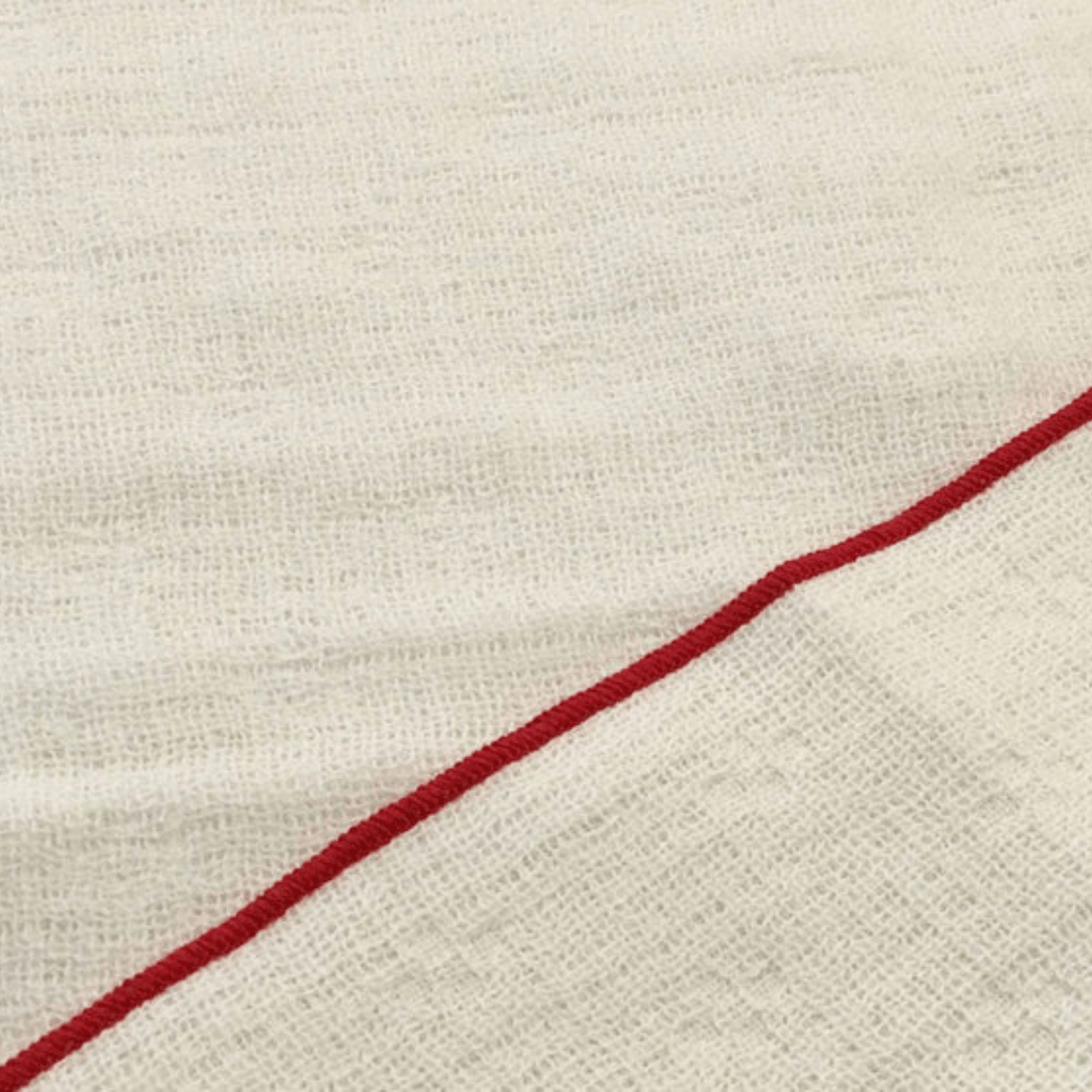 Alternate Image of Three Layer Organic Cotton + Silk Cloth, beige cloth with red edge