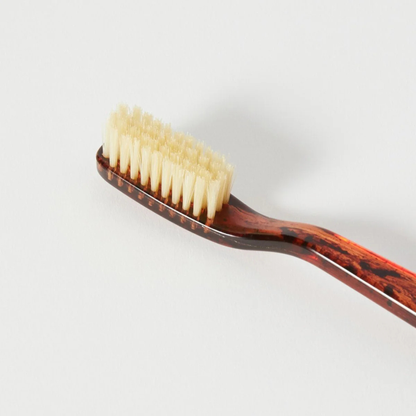 Alternate Image of Natural Bristle Toothbrush - Medium Tortoise, tortoise color handle toothbrush