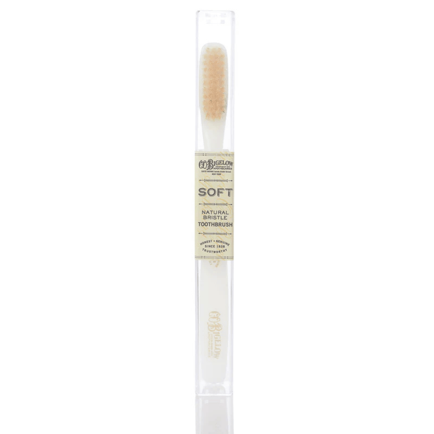 Primary Image of Natural Bristle Toothbrush - Soft Ivory, ivory handle toothbrush