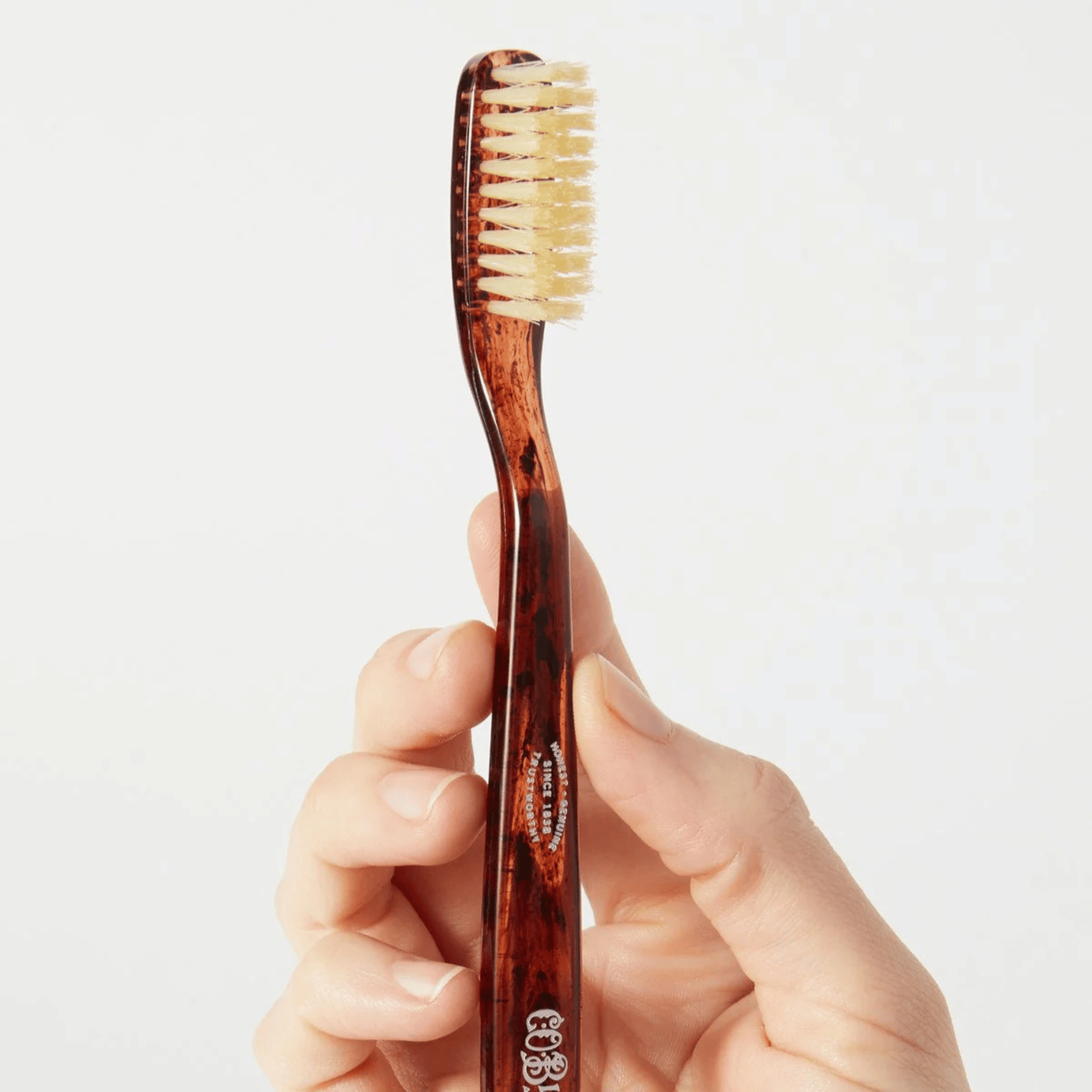 Alternate Image of Natural Bristle Toothbrush - Soft Tortoise, tortoise color handle toothbrush