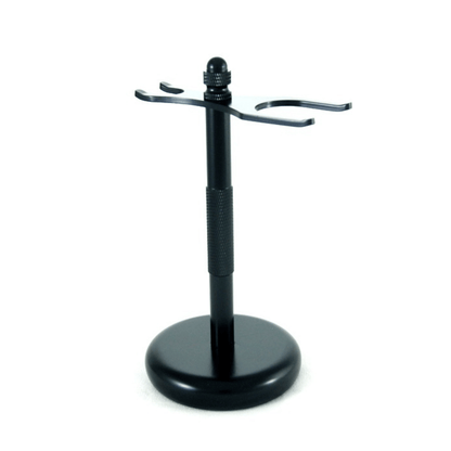 Primary Image of Black Shave Stand, black razor and brush stand 