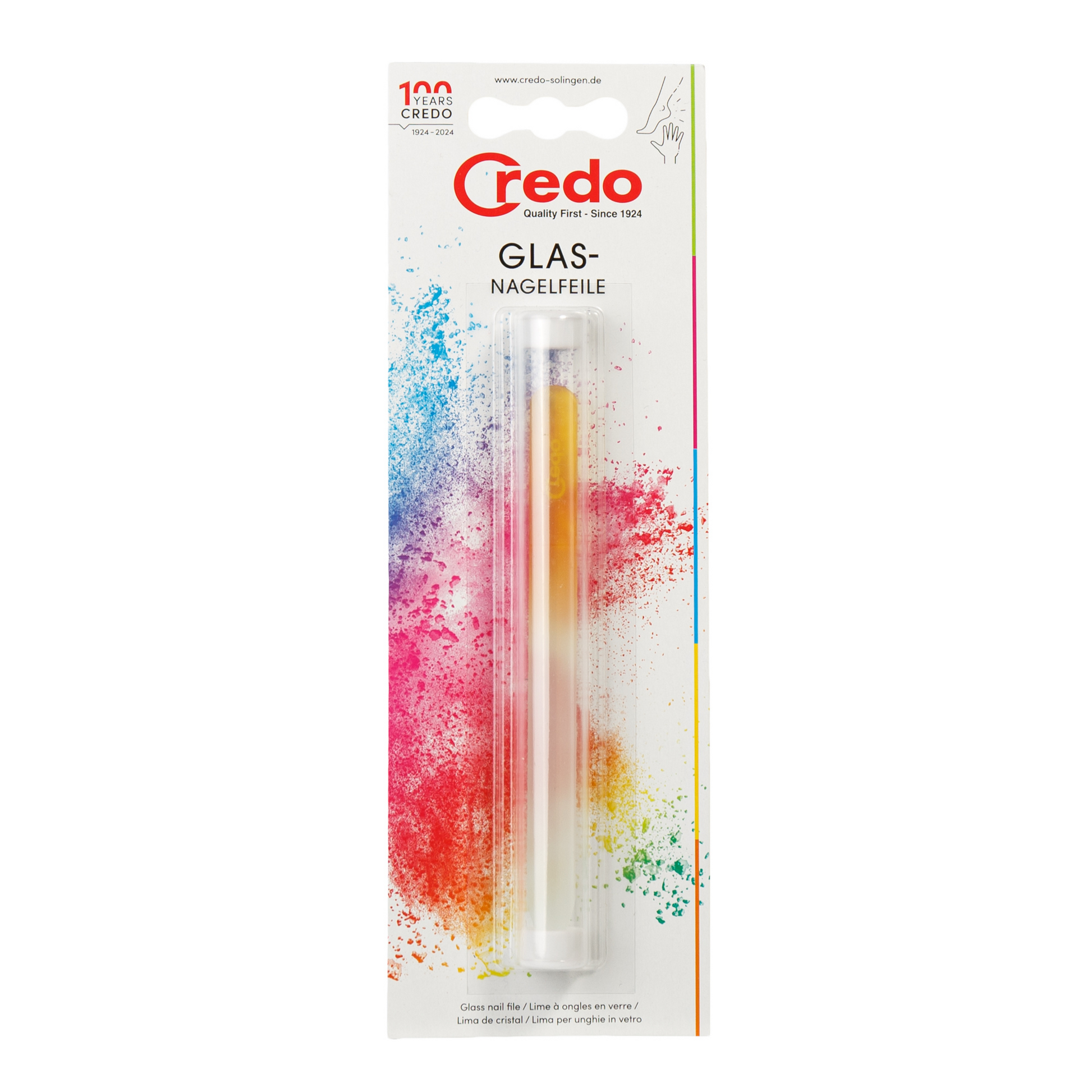 primary image of credo orange glass nail file