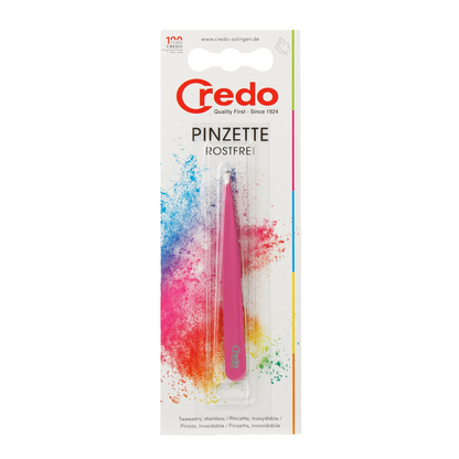 primary image of credo pink pop art slanted tweezer
