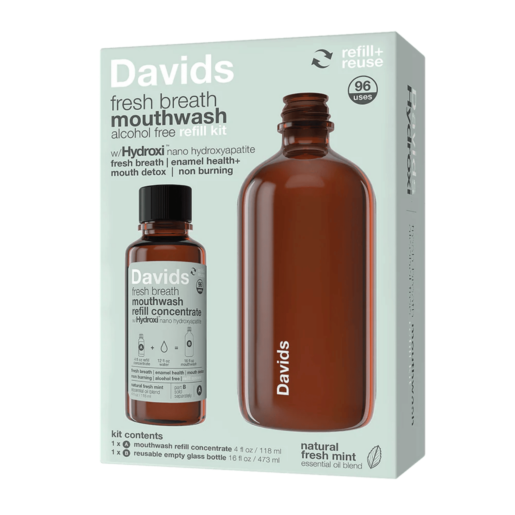 Primary Image of Natural Fresh Mint Hydroxi™ Fresh Breath Mouthwash Refill Kit