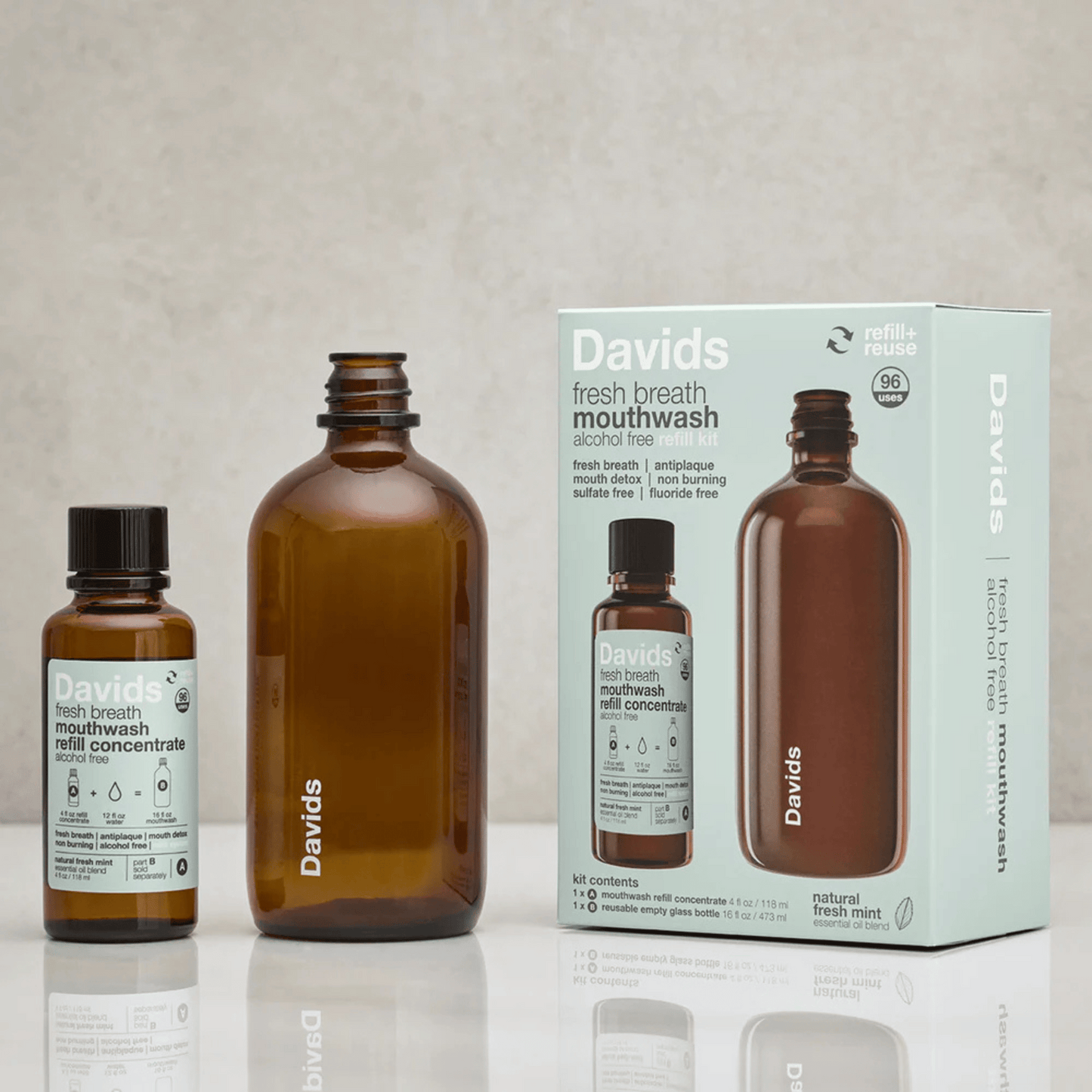 Alternate Image of Natural Fresh Mint Hydroxi™ Fresh Breath Mouthwash Refill Kit