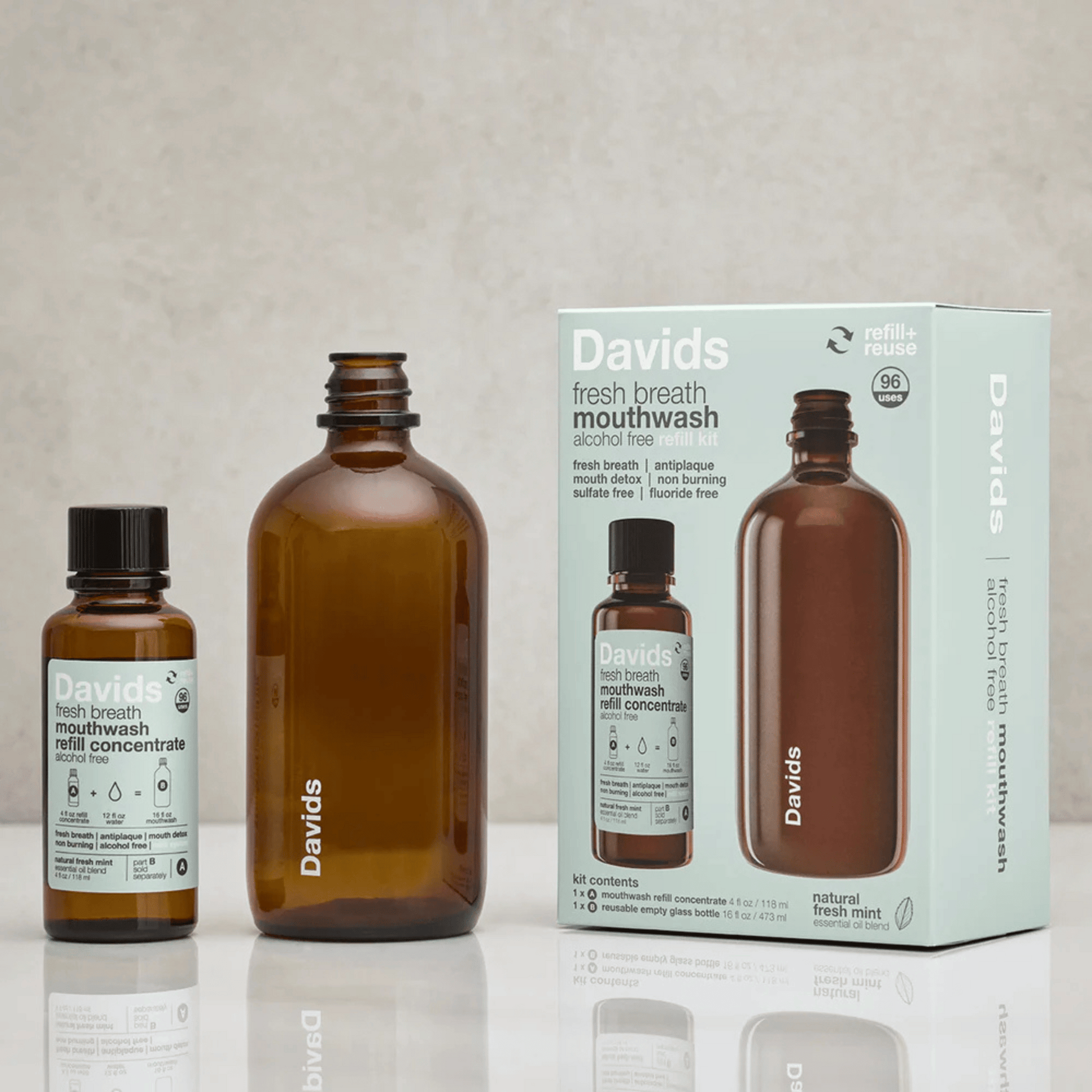 Alternate Image of Natural Fresh Mint Hydroxi™ Fresh Breath Mouthwash Refill Kit