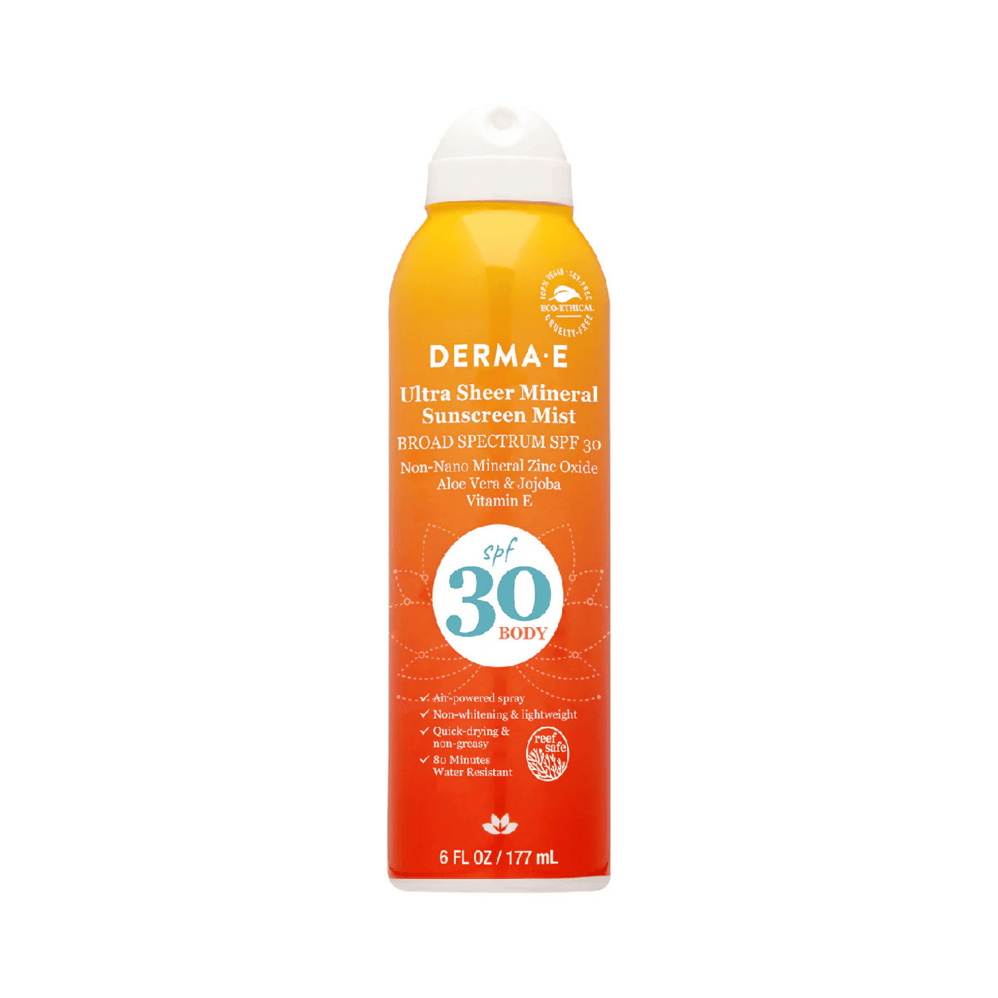 Primary Image of Ultra Sheer SPF 30 Mineral Sunscreen Mist, yellow and orange spf mist