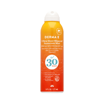 Primary Image of Ultra Sheer SPF 30 Mineral Sunscreen Mist, yellow and orange spf mist