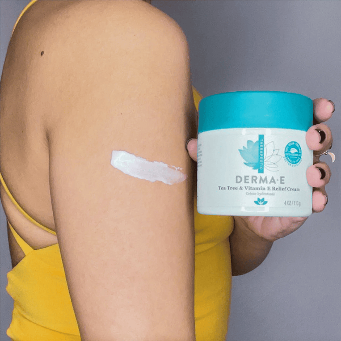 Alternate Image of Tea Tree & Vitamin E Relief Cream, white jar with blue lid