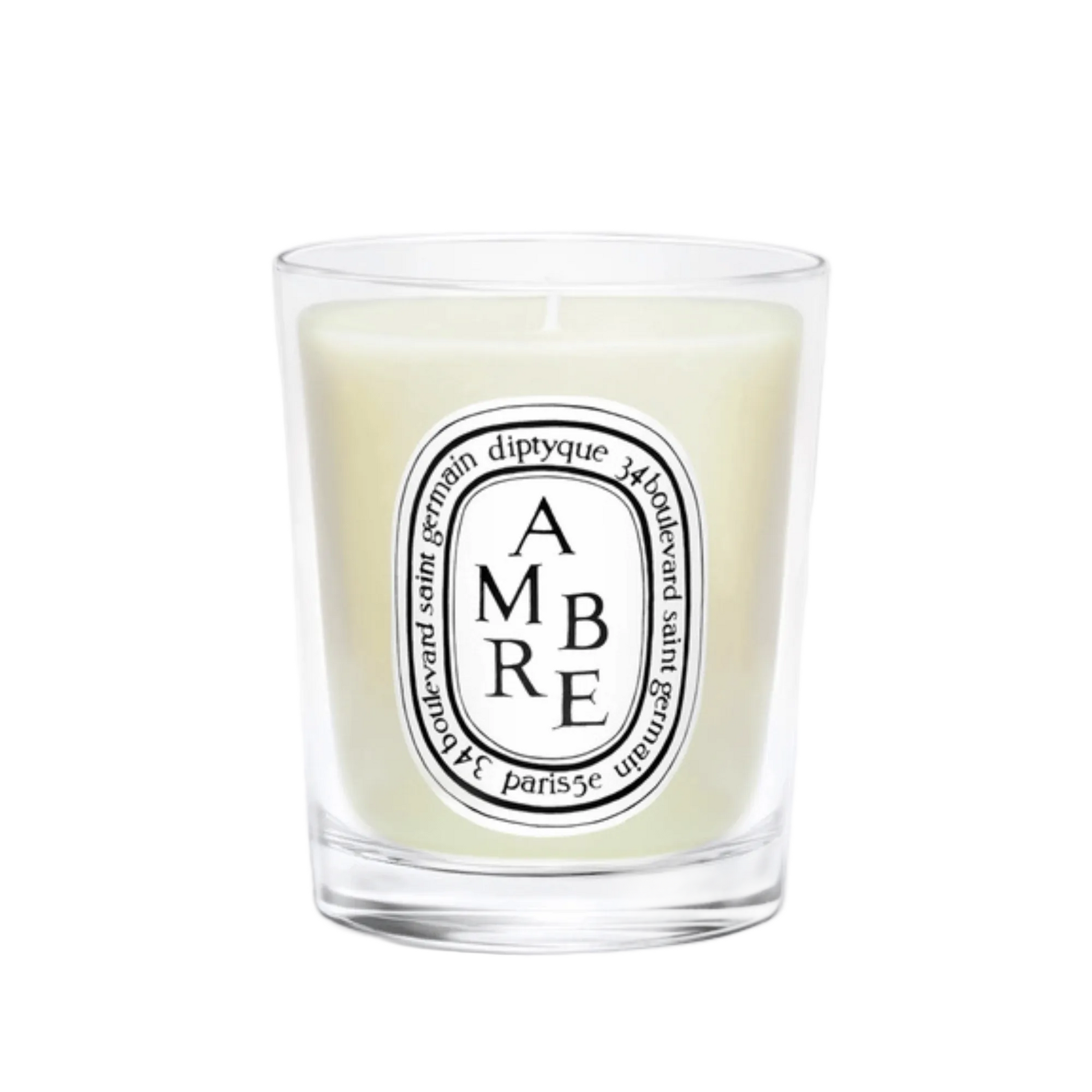 Primary Image of Ambre (Amber) Small Candle, clear glass candle