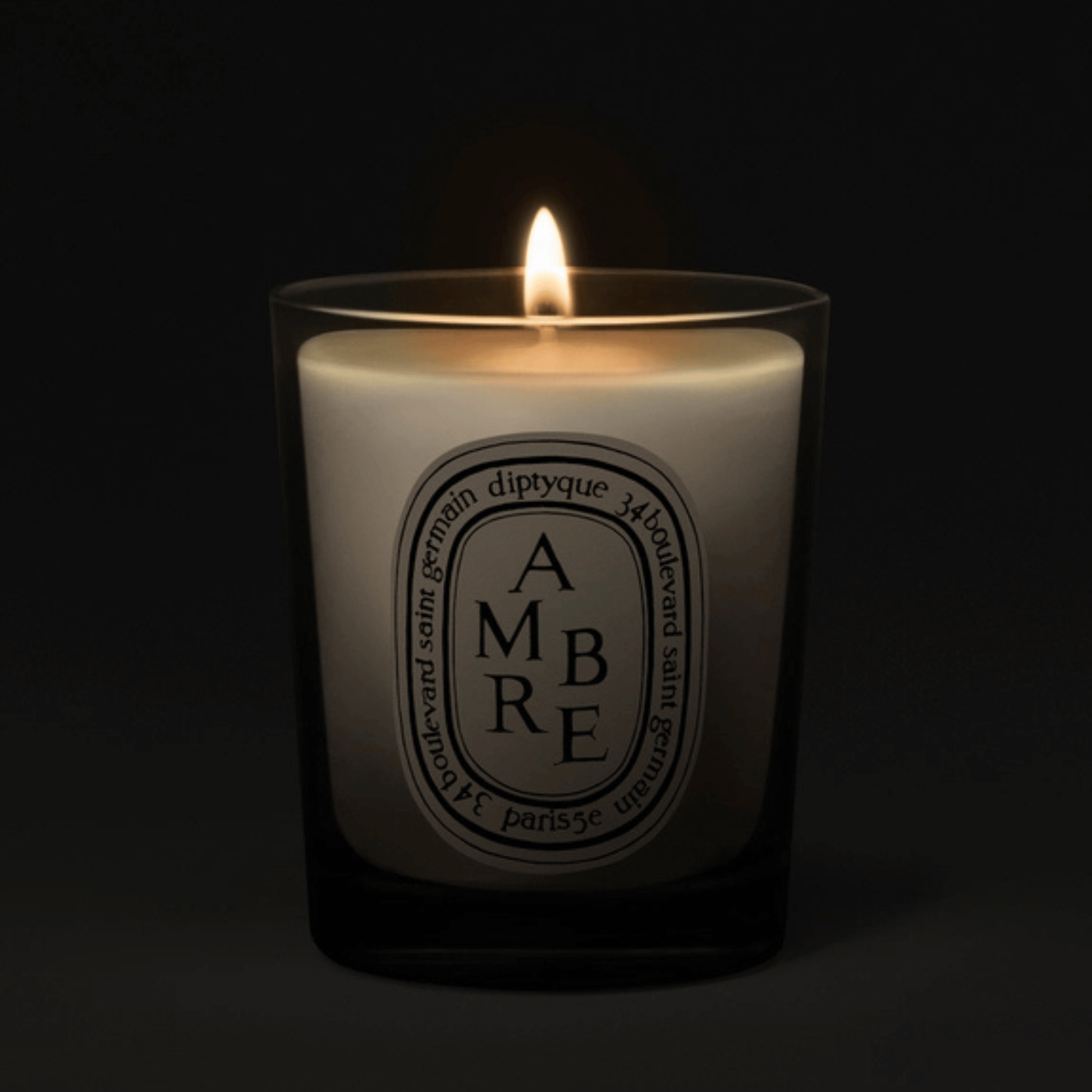 Alternate Image of Ambre (Amber) Small Candle, clear glass candle