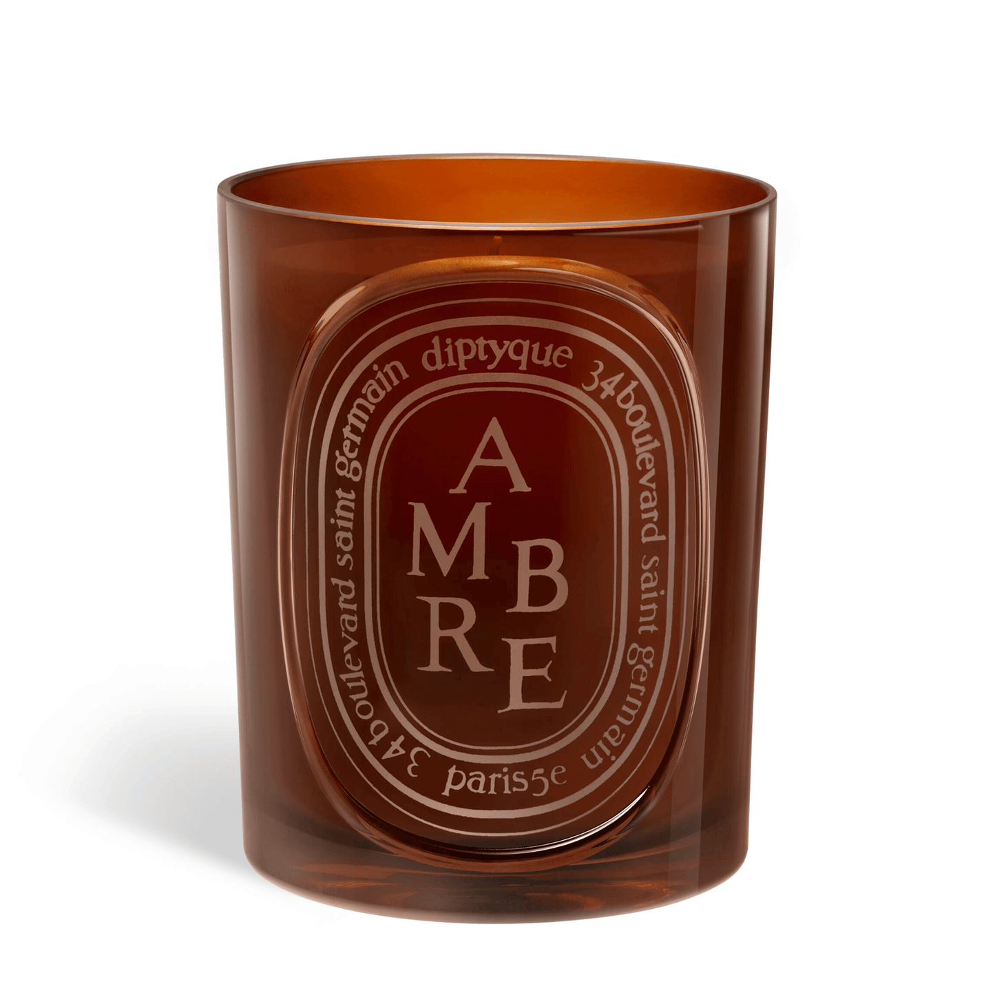 Primary Image of Amber Medium Candle, amber glass candle