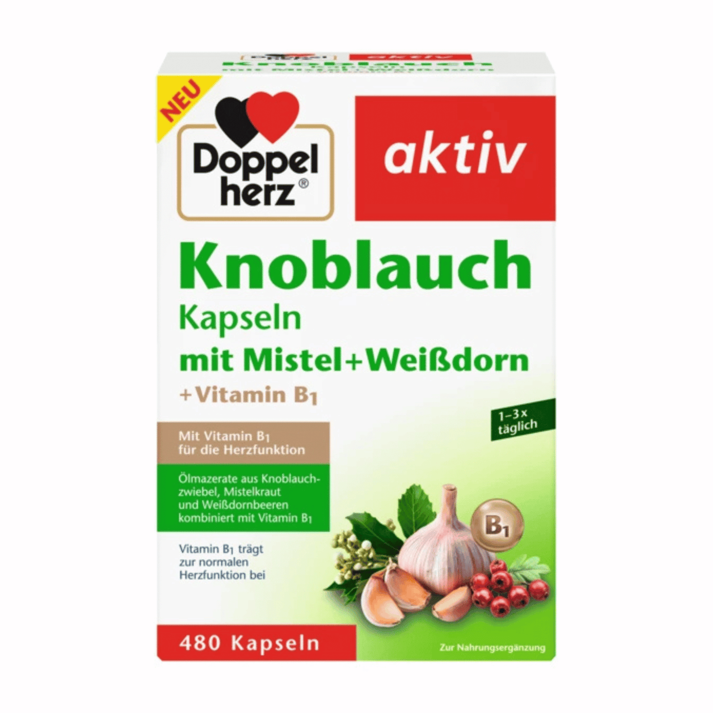 Primary Image of Garlic Capsules (Knoblauch mit Mistel & Weißdorn) (480 ct
