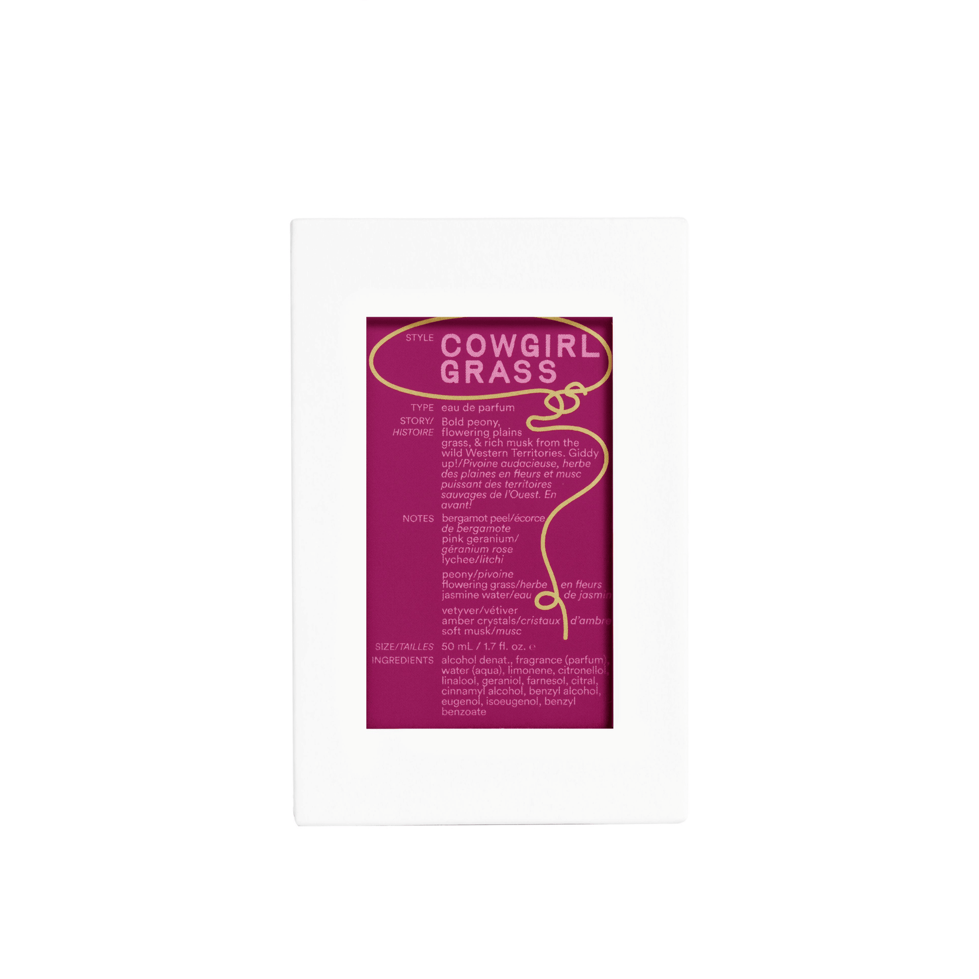 Alternate Image of Cowgirl Grass EDP, perfume bottle box with pink label