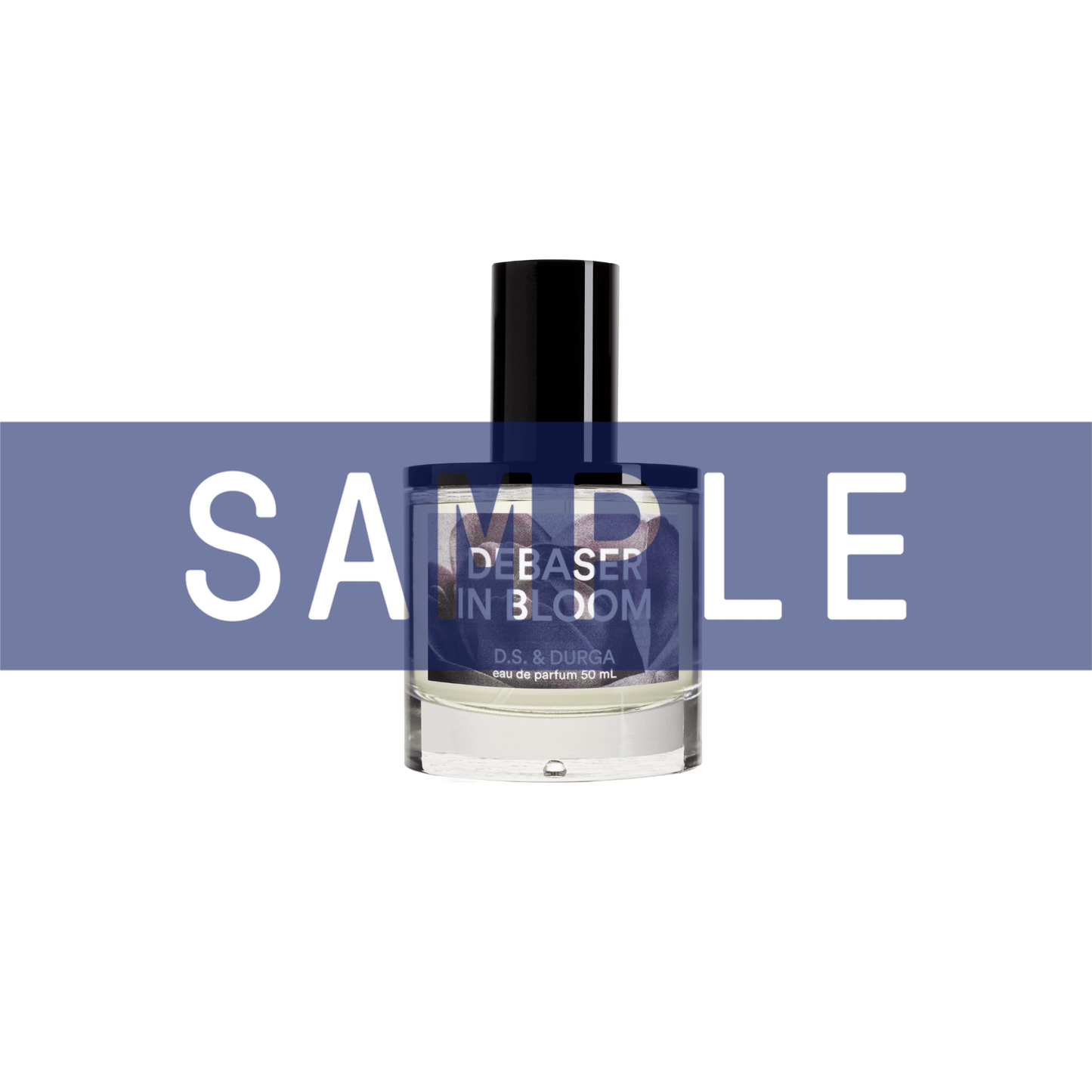 Primary Image of Sample - Debaser in Bloom EDP, perfume bottle with floral label with sample written over it