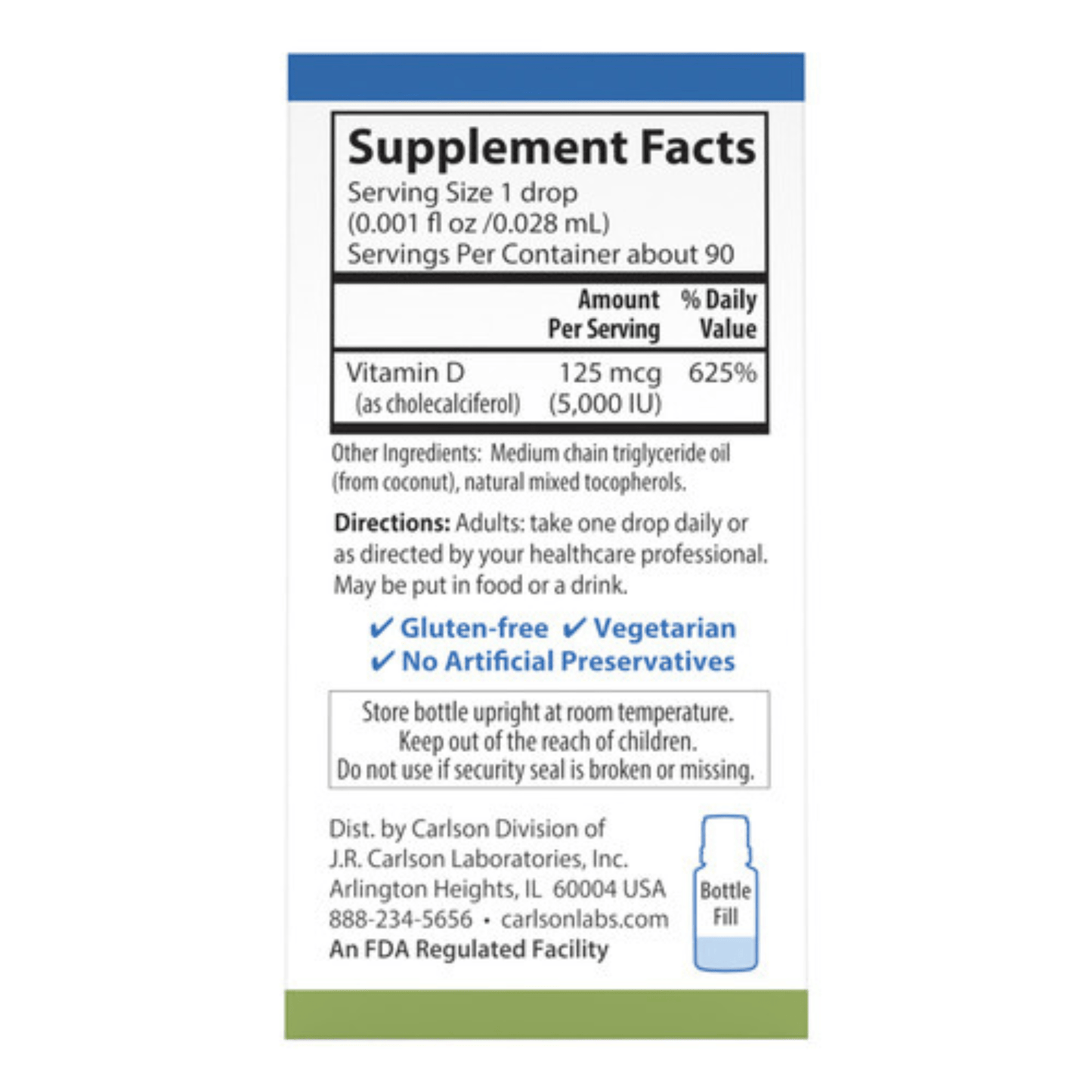 Alternate Image of Super Daily D3 5000 IU Drops Ingredients