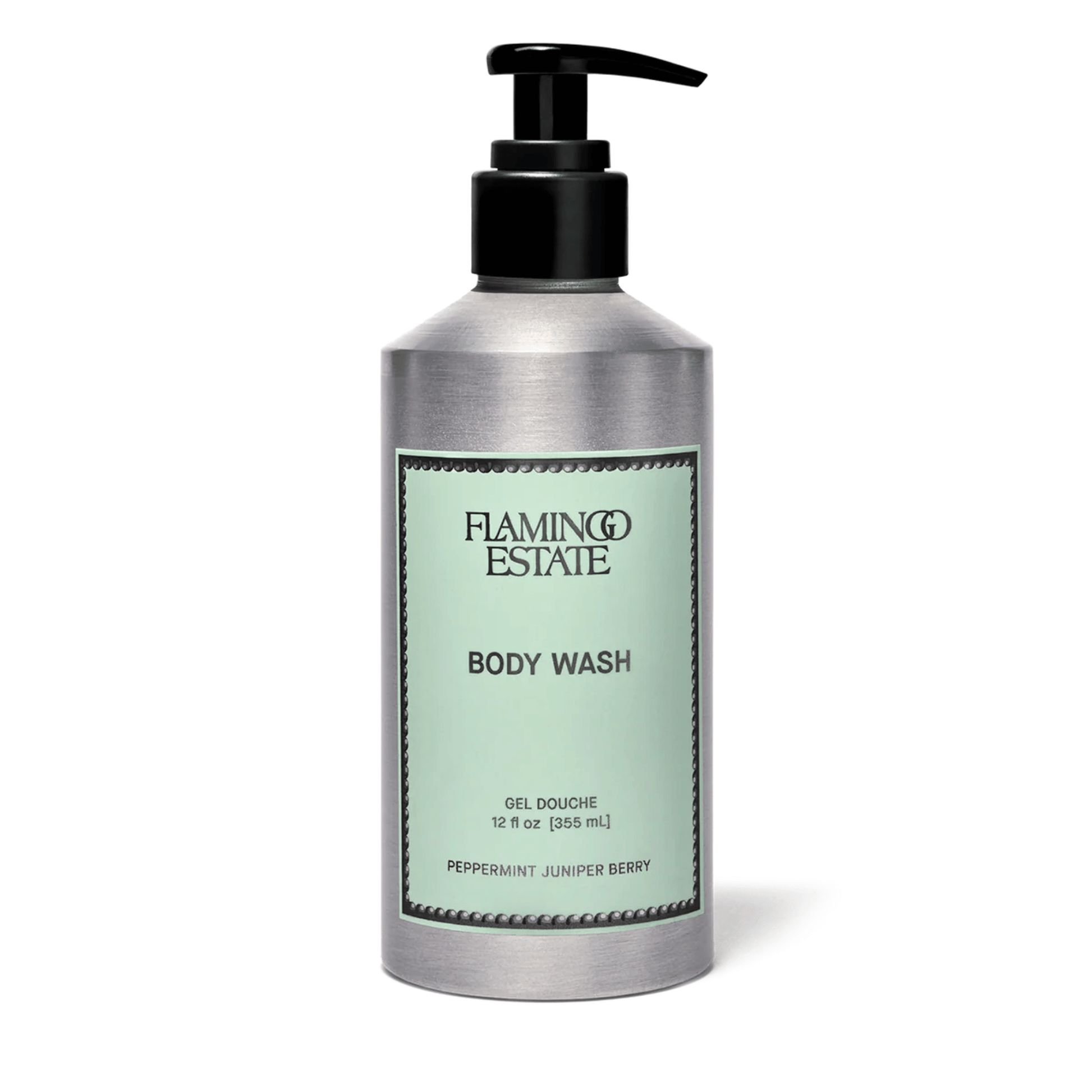 Primary Image of Peppermint and Juniper Berry Body Wash, aluminum body was bottle with pump