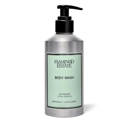 Primary Image of Peppermint and Juniper Berry Body Wash, aluminum body was bottle with pump