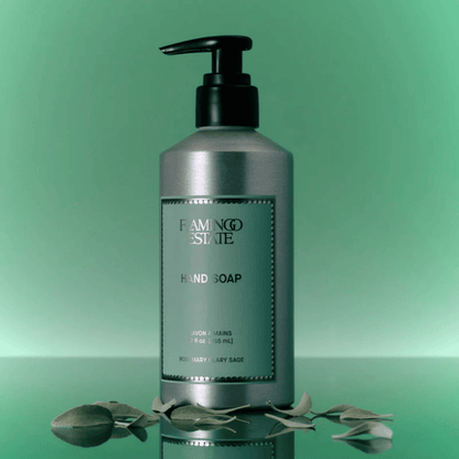 Alternate Image of Rosemary Clary Sage Hand Soap, aluminum hand soap bottle with pump