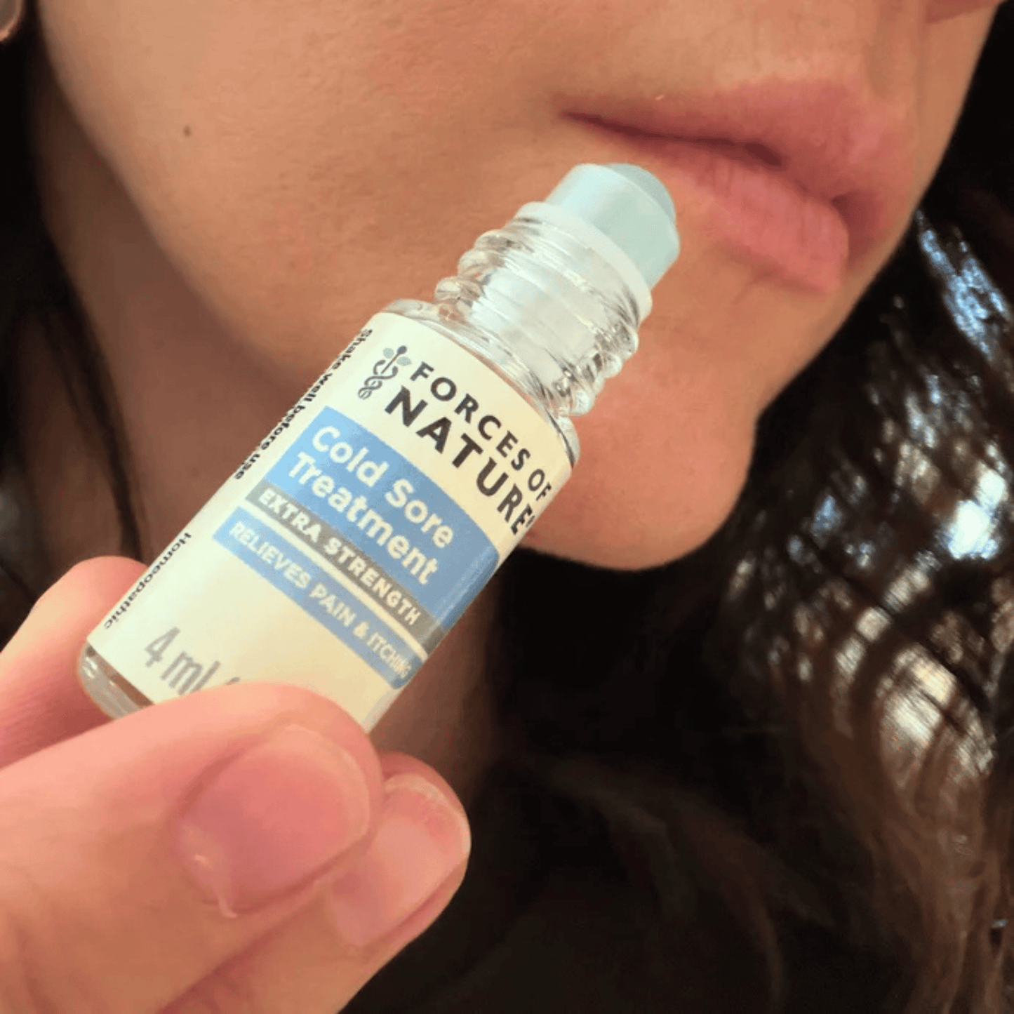 Alternate Image of Cold Sore Treatment Extra Strength Roll-On, blue and white roller ball