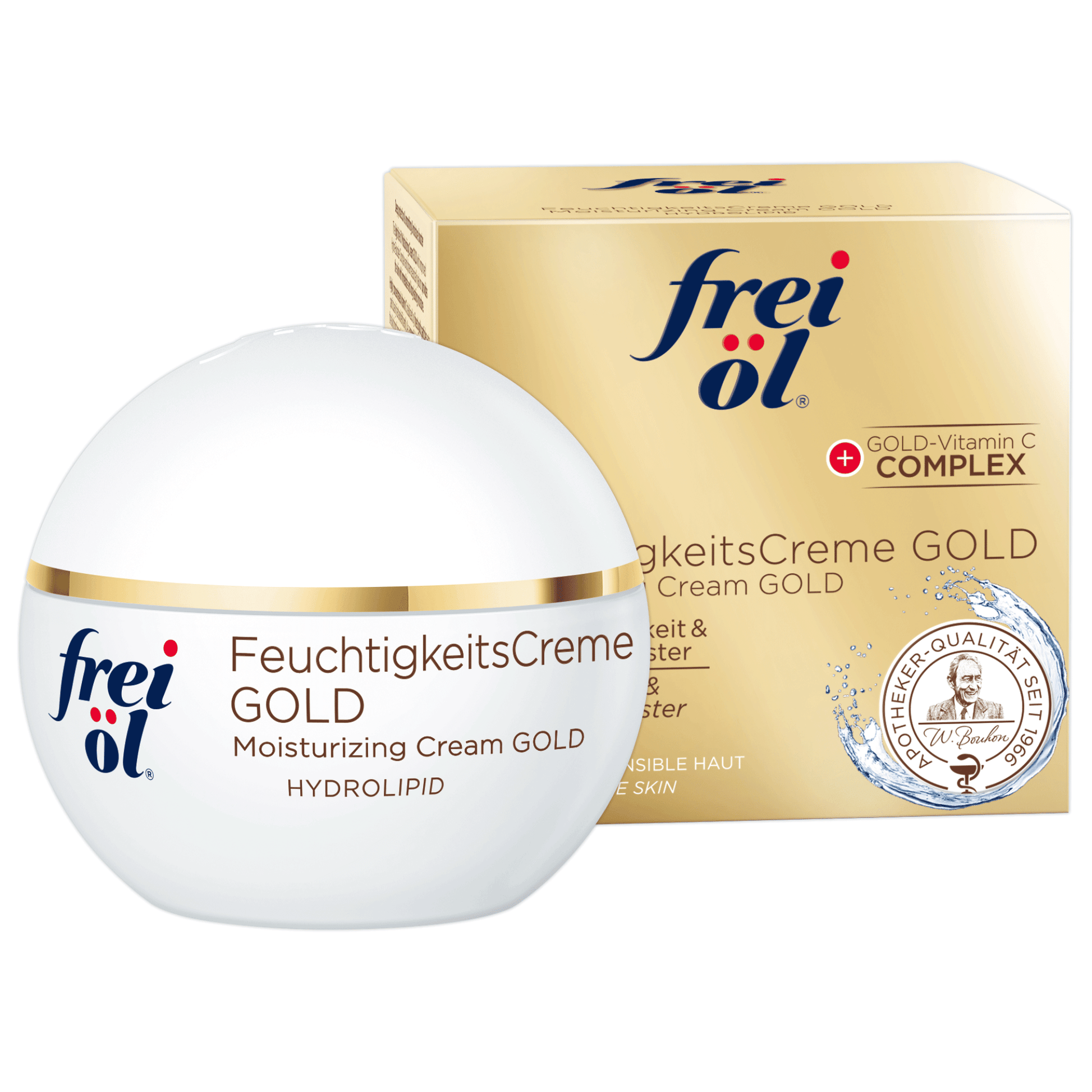 Alternate Image of Hydrolipid Moisturizing Cream Gold, white round cream jar