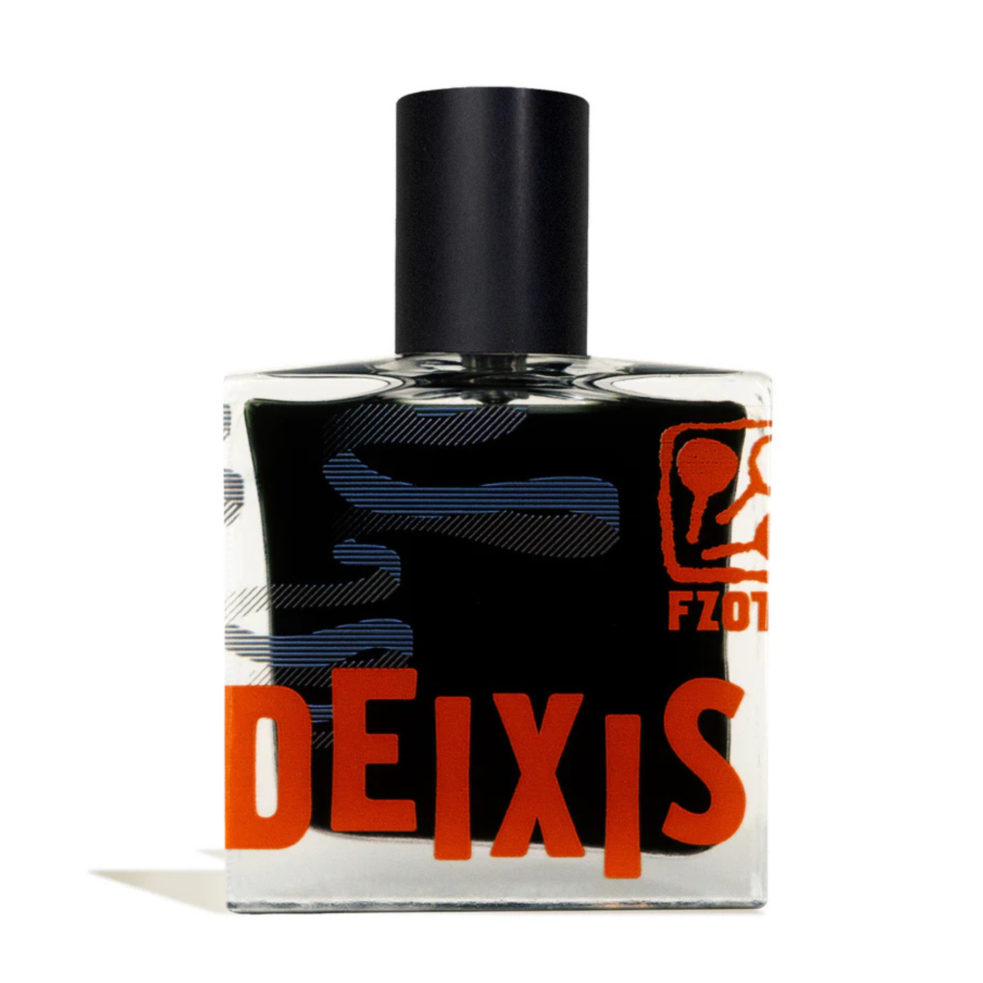 Primary Image of Deixis EDP, clear perfume bottle with dark liquid