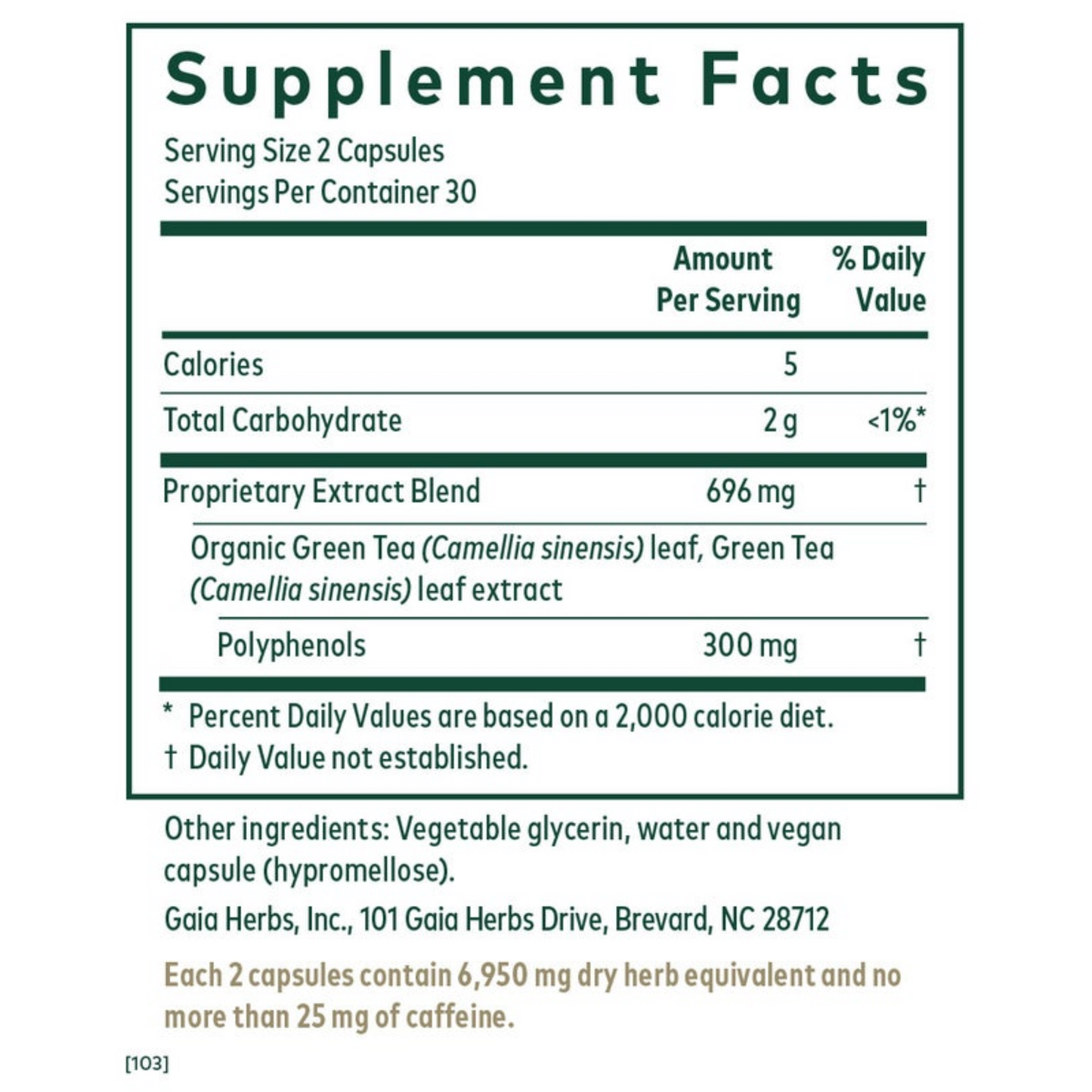 alternate image of gaia green tea 60 ct 