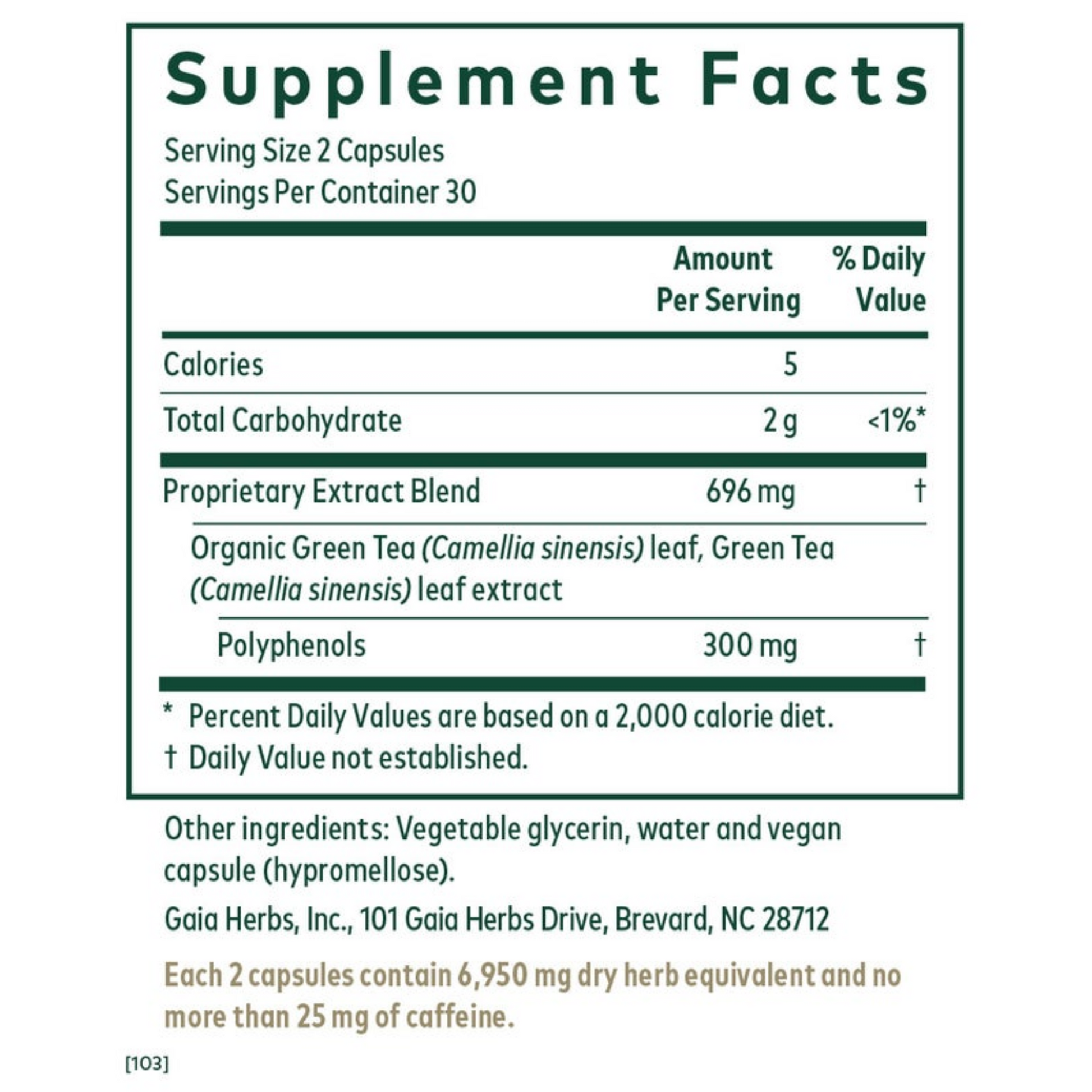 alternate image of gaia green tea 60 ct 