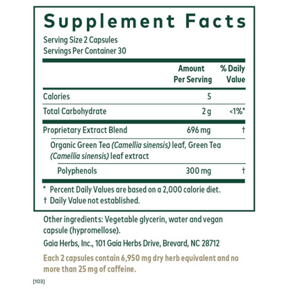 alternate image of gaia green tea 60 ct 